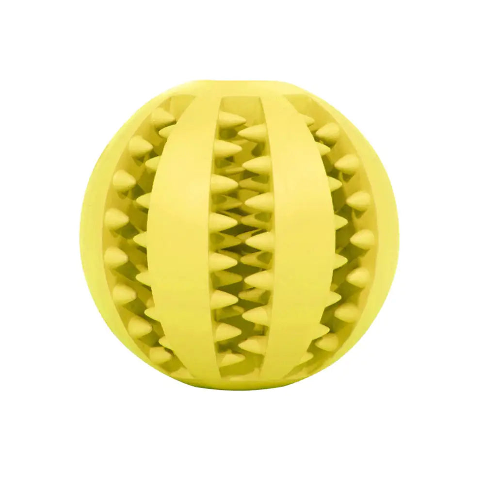 Yellow textured ball on a white background