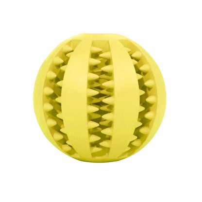 Yellow textured ball on a white background